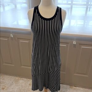 CAbi ATC wink dress Black and White Striped Dress